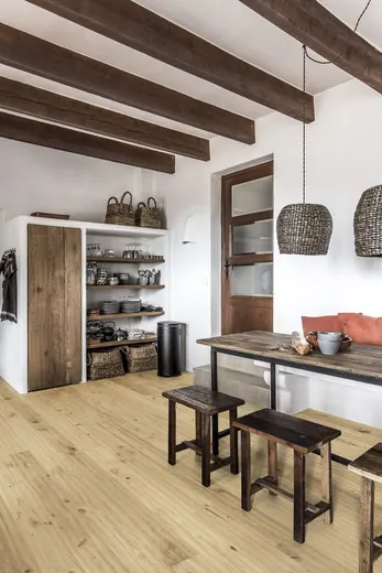 Parquet contrecollé Chêne KLINTA posé — mise en situation